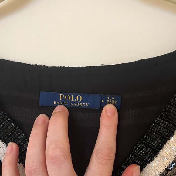 Polo Ralph Lauren Sequined Cricket Sweater Dress sz 4 - Picture 6 of 9